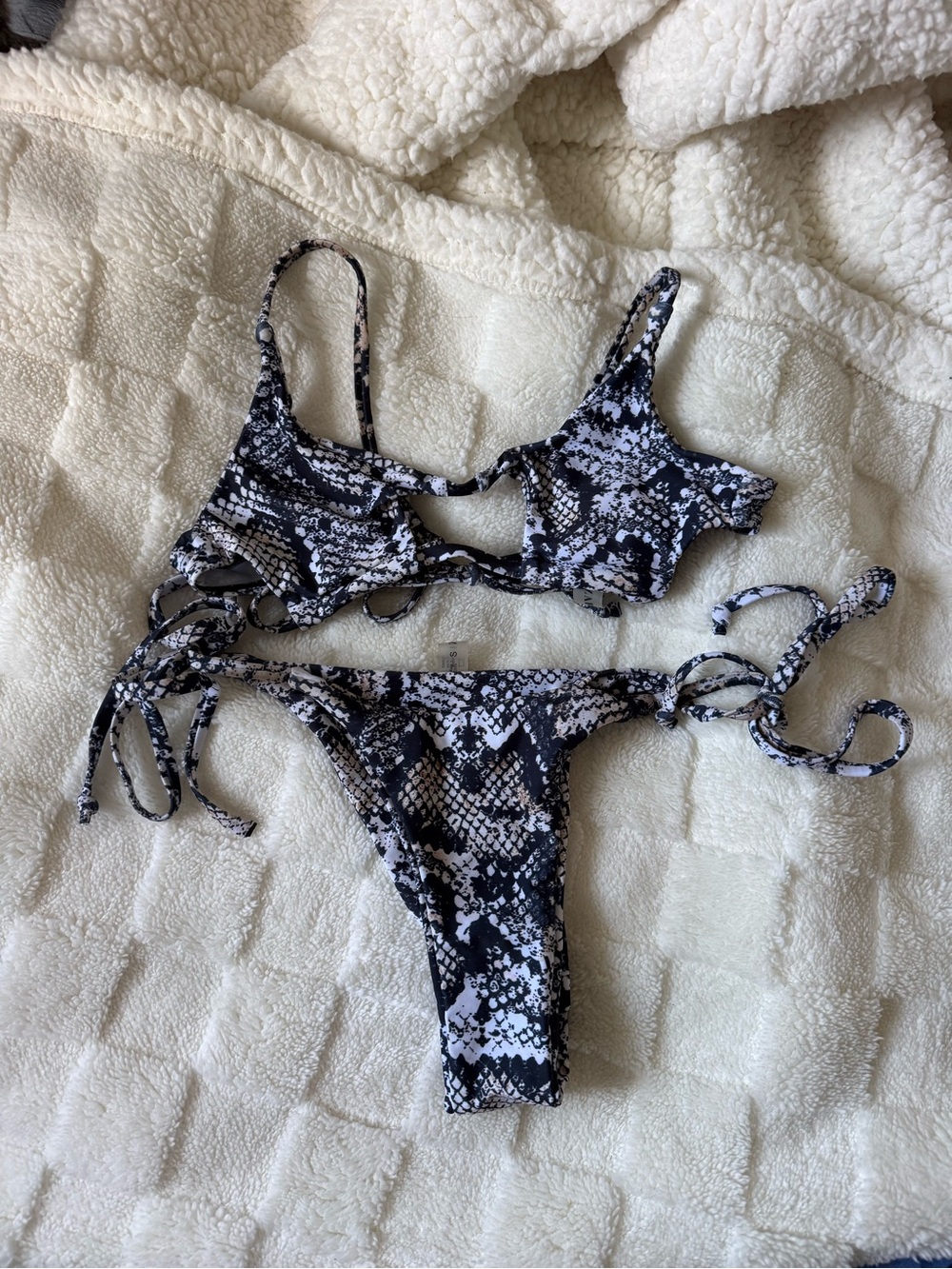 Snake Skin Print Cheeky bikini